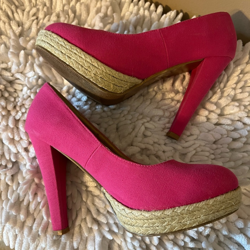 Nature Breeze Pink Platform Heels